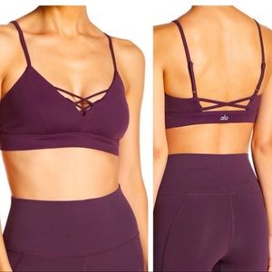 Alo Yoga Interlace Bra w/ Adjustable Straps, sz S